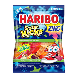 Haribo Sour Kicks Zing Peg Bag 4.5oz USA